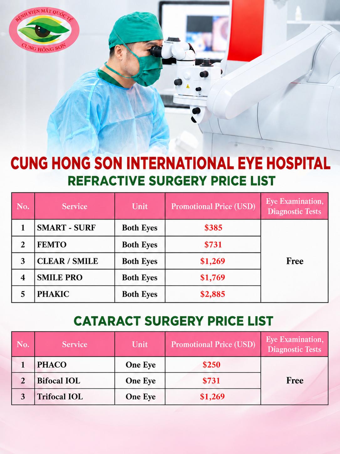 Promotional price list